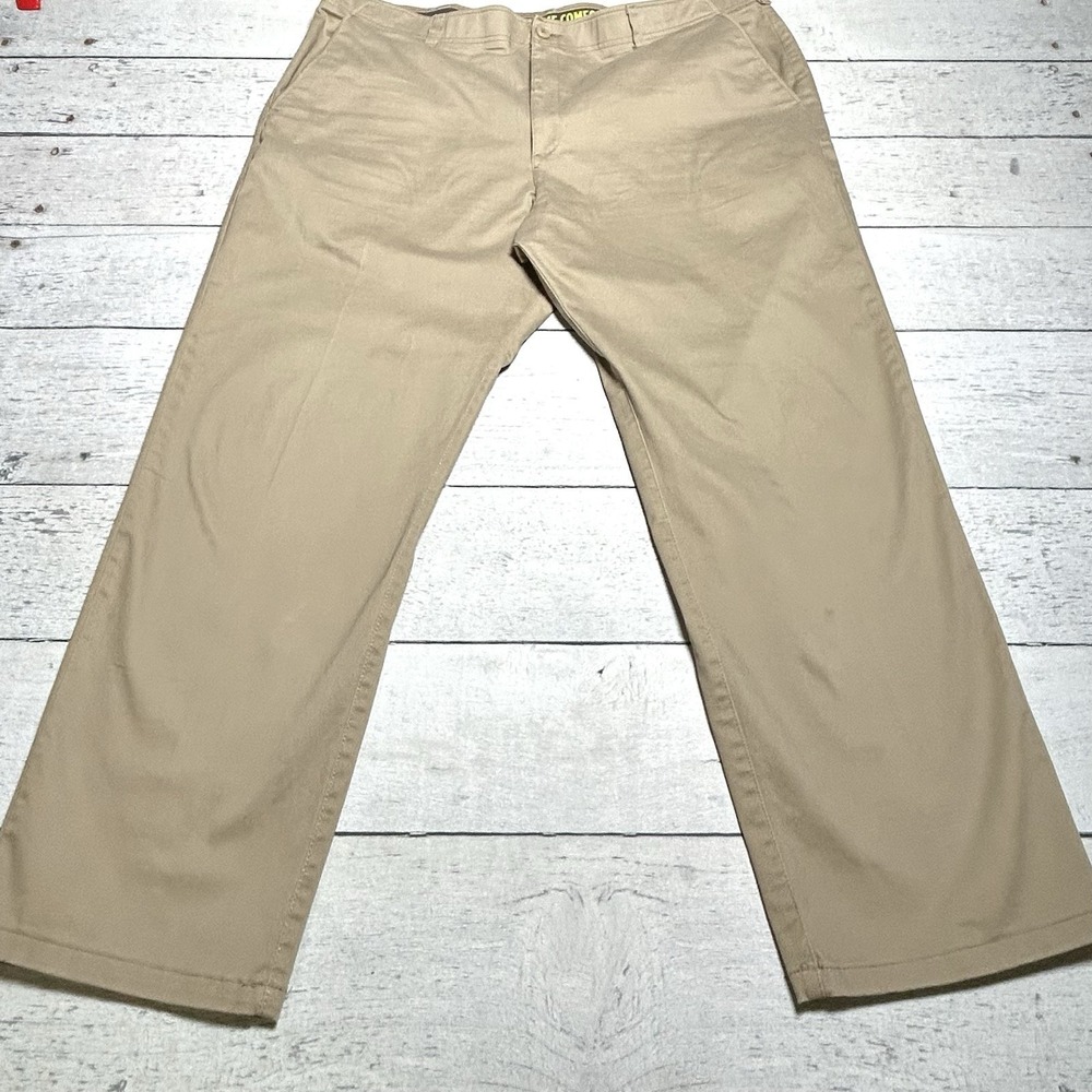 Lee Mens Extreme Comfort Straight Fit Khaki Pants 46x30 Beige Chinos